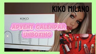 KIKO MILANO ADVENT CALENDAR UNBOXING ❤ PART 2 SWATCHES ♥️ [upl. by Amaso]