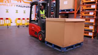 Counterbalance Forklift Training  Depositing a load at ground level  4KS Forklift Training [upl. by Airbmak]