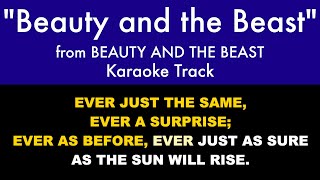 quotBeauty and the Beastquot from Beauty and the Beast  Karaoke Track with Lyrics on Screen [upl. by Elliot]