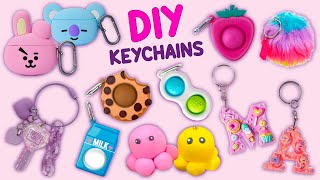 8 KEYCHAINS IDEA  How To Make Super Cute Keychain  Octopus Keychains  Donut Notebook Keychains [upl. by Jemie]