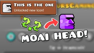 How To Get The Moai Head Icon EASY in GEOMETRY DASH 22 [upl. by Domela]