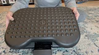 HUANUO Adjustable Under Desk Footrest Foot Rest for Under Desk at Work with Massage Review [upl. by Oguh285]