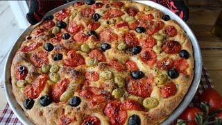 FOCACCIA BARESE la Focaccia di Puglia ricetta focaccia barese [upl. by Ramalahs]