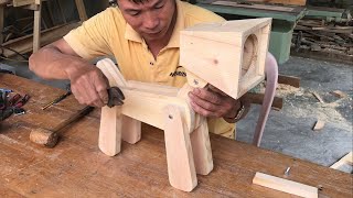 Awesome Woodworking Design Idea  How To Make Funny And Lovely Homemade Dog Lights  DIY [upl. by Avruch]