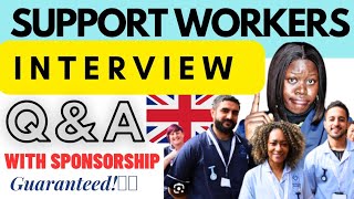 SUPPORT WORKER Interview Questions and Answers 2024 [upl. by Genvieve]