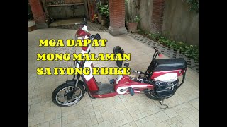 MGA DAPAT MONG MALAMAN SA IYONG EBIKE EBIKE TROUBLESHOOTING AND BASIC TIPS [upl. by Melesa]