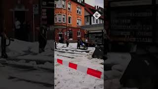 Ice shovelling in August  German city hit by surprise hailstorm [upl. by Archibald166]