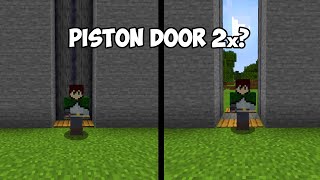 Minecraft Simple Redstone Door 2x2 2x3 2x4 2x5   Piston door  Automatic door [upl. by Roye]