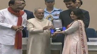 64th national awards Zaira Wasim receives best supporting actress award for ‘Dangal’ [upl. by Adnofal230]