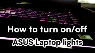 How To Turn On  Turn Off  Fix Backlight Keyboard on Asus ROG Strix G15 Gaming Laptop [upl. by Elnar]