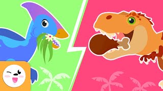 DINOSAURIOS para niños 🦕 Dinosaurios CARNÍVOROS y HERBÍVOROS 🦖 Recopilación [upl. by Ellenahc]