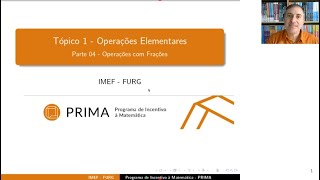 T01V04  Operações Elementares Operações com Frações [upl. by Adnahs445]