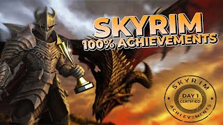 Im trying to complete all the ACHIEVEMENTS in SKYRIM  Day 1 [upl. by Bard]