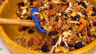 How To Make Granola At Home  Very Easy And Detailed Granola Recipe [upl. by Ylim]