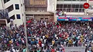 Ruckus at Vizag theatre after Pawan Kalyans Vakeel Saab trailer released [upl. by Acimehs]