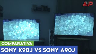 Comparativa Smart TV Sony contra Sony ¿OLED A90J o LED X90J [upl. by Aihpled]