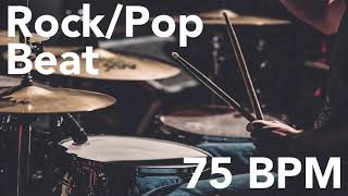 🤘 🥁 RockPop Basic Beat 75 BPM [upl. by Nosnirb292]