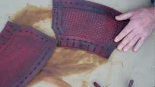 Demo on Making Cowboy Leather Wrist Cuffs [upl. by Solrac]