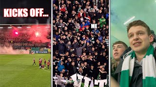 KICKS OFF AT IRELANDS CRAZIEST FOOTBALL DERBY  Shamrock Rovers vs Bohemians [upl. by Heger802]