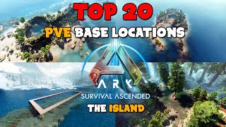 ARK Survival Ascended TOP 20 PVE Base Locations  The Island [upl. by Aneem]