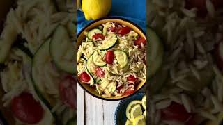 Zucchini Orzo Salad 🥗 summersalad shorts [upl. by Llenram]