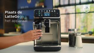 Philips Espresso 4300 amp 5400 series LatteGo  Hoe installeer en gebruik ik de machine [upl. by Etaner]