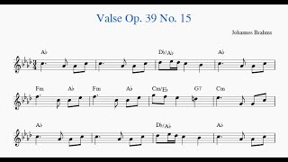 Valse de Brahms Op 39 No 15 [upl. by Hanser103]