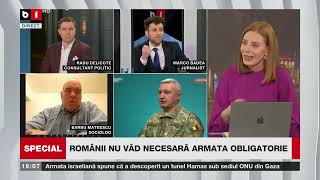 SPECIAL B1 CU ELI ROMAN ROMÂNII NU VĂD NECESARĂ ARMATA OBLIGATORIE P22 [upl. by Neyuh42]