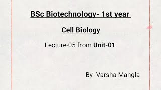 BSc biotechnology 1st year Lecture05  Cell Biology Compartmentalization in eukaryotic cells [upl. by Notniv]