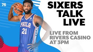 Joel Embiid drops a tripledouble in return  Sixers Talk live from Rivers Casino [upl. by Aiak]