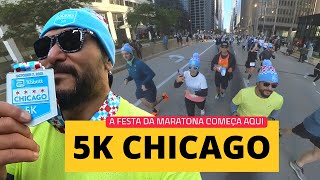 5k Chicago  A Maratona de Chicago começa a aqui [upl. by Llerahc101]