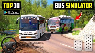 Top 10 Bus driving games for android l Best bus simulator games for android l bus game [upl. by Adaynek]