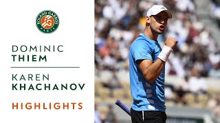 Dominic Thiem vs Karen Khachanov  Quarterfinals Highlights  RolandGarros 2019 [upl. by Noskcire]