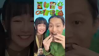 brown food vs green food eating challenge mukbang eattingchallenge eatingfoodchallenge [upl. by Strickler]