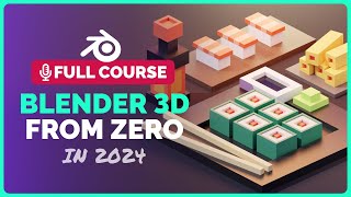 Full Blender 4 Course for Complete Beginners 2024  Polygon Runway [upl. by Yzmar]