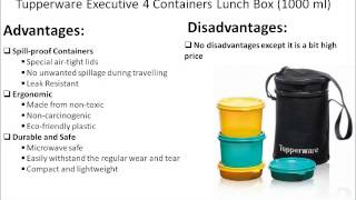 Tupperware executive 4 containers lunch box 1000ml [upl. by Amato]