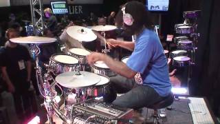 NAMM 2010  Thomas Pridgen  Roland Booth [upl. by Ymirej]