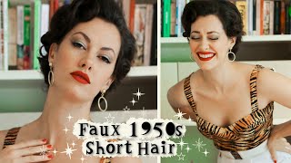 NO HEAT NO CURL Faux 1950s Italian Cut ⎢ IGTV TUTORIALS MissBeeTownsend [upl. by Garv]