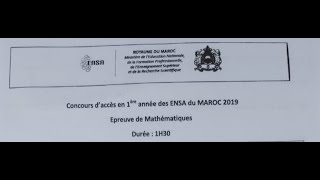 Concours ENSA 2019 [upl. by Rednazxela918]