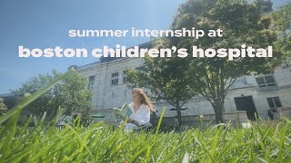 a week in my life interning at boston childrens hospital [upl. by Benedick]