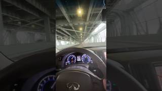 Straight pipe g37 pull in tunnel burble tune [upl. by Germana635]