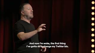 Ricky Gervais  Armageddon  Im Woke Twitter Bio Joke [upl. by Oribella]