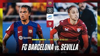 Barcelona vs Sevilla  Liga F 202324 Matchday 7 Full Match [upl. by Seftton95]