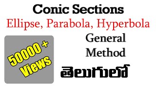 Construction of Ellipse Parabola amp Hyperbola by General Method by Subhodaya [upl. by Lyret193]