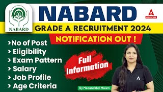 NABARD Grade A Notification 2024  NABARD Grade A Salary Syllabus Exam Pattern amp Eligibility [upl. by Ingaberg]