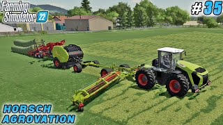 Utilizing Compound Machinery for Hay Bale Production  HORSCH AgroVation Farm  FS 22  ep 36 [upl. by Sadie]