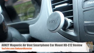 AUKEY Magnetic Air Vent Smartphone Car Mount HDC12 Review [upl. by Zailer]