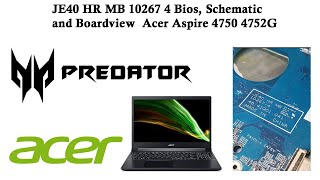 JE40 HR MB 102674 Bios Schematic and Boardview Acer Aspire 4750 4752G [upl. by Aelram978]