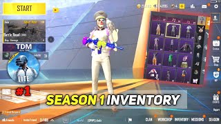 SEASON 1 🥵 MOST RARE INVENTORY EVER OF PUBG MOBILE LITE  GUJJAR X [upl. by Aroved]