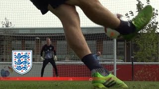 Cracking James WardProwse freekick in training  SloMoSkills [upl. by Berey]